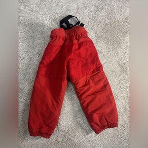 duex par deux red toddler snow bib overalls snow pants size 3